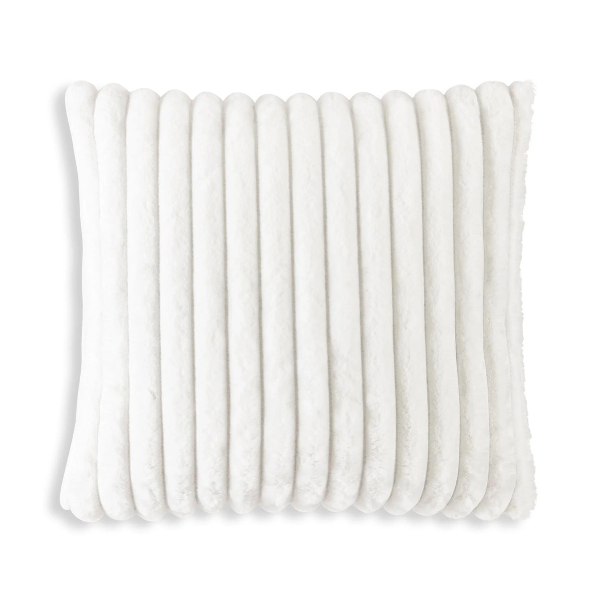 Lux White Fur Pillow by Maison Burgos
