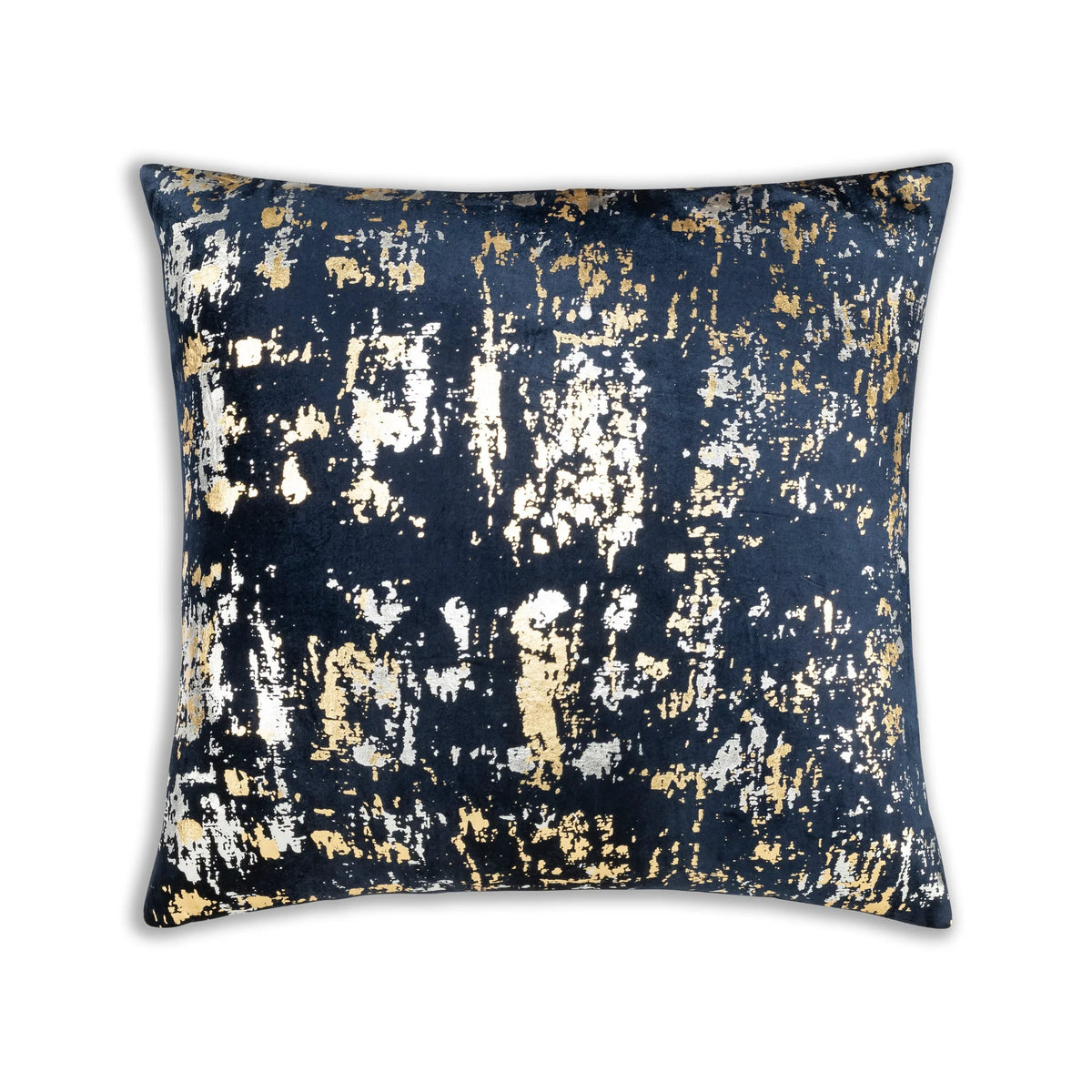 Sona Navy Gold and Silver Pillow by Maison Burgos