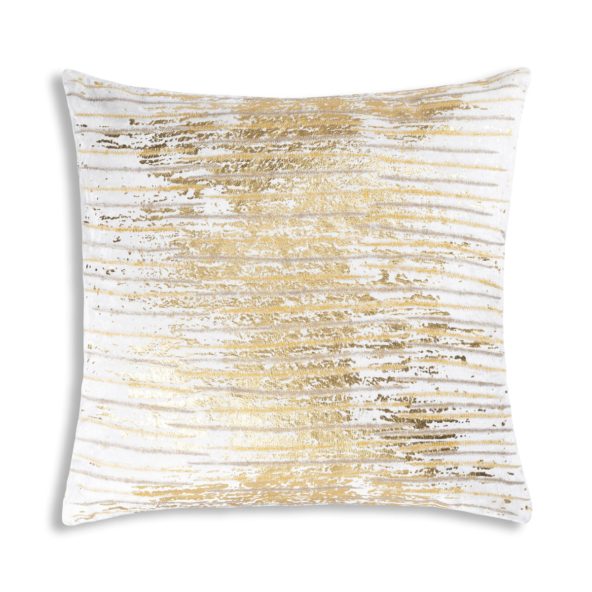 Verona pillow in white with gold foil threads
