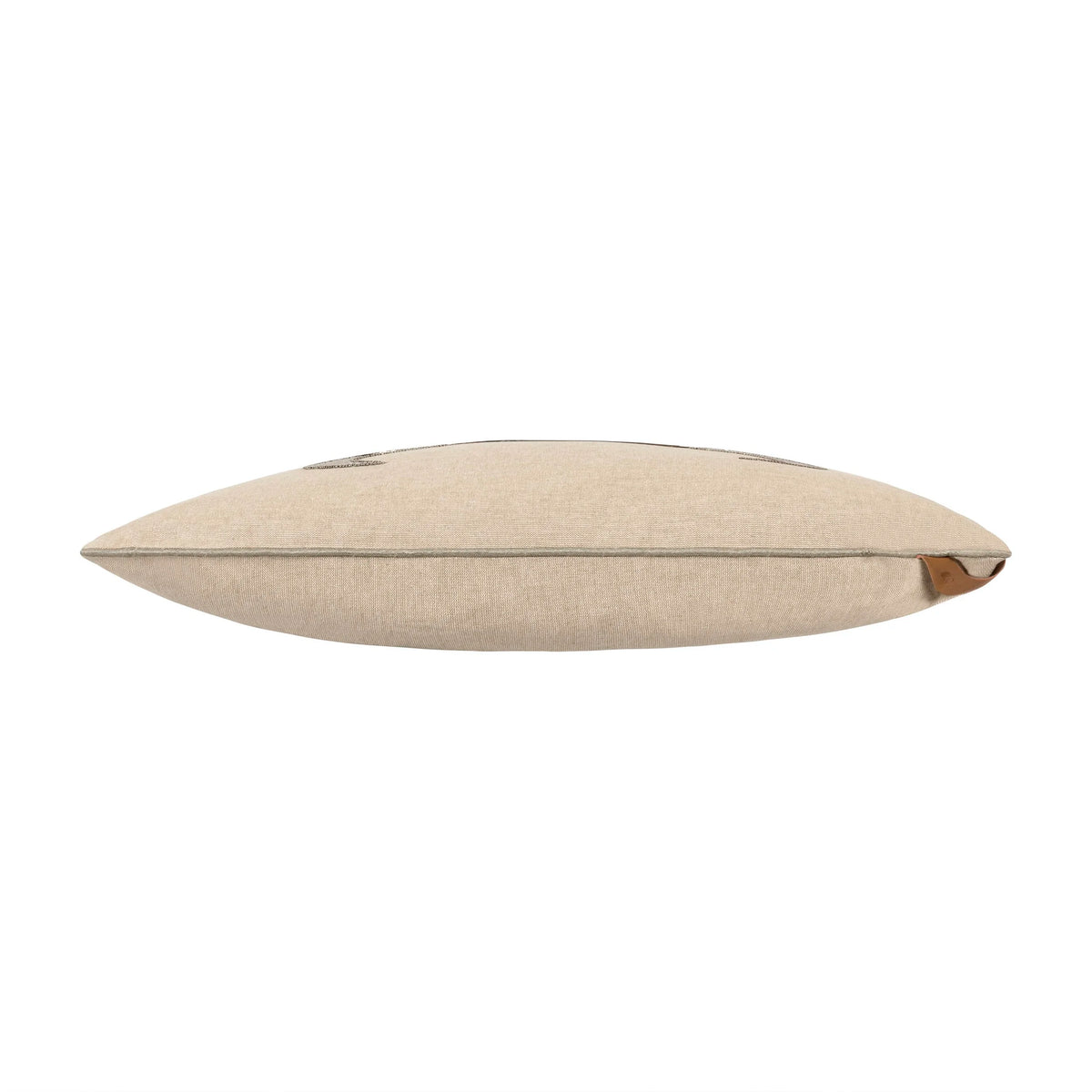 Ellie Wheat Pillow, side profile in wheat beige