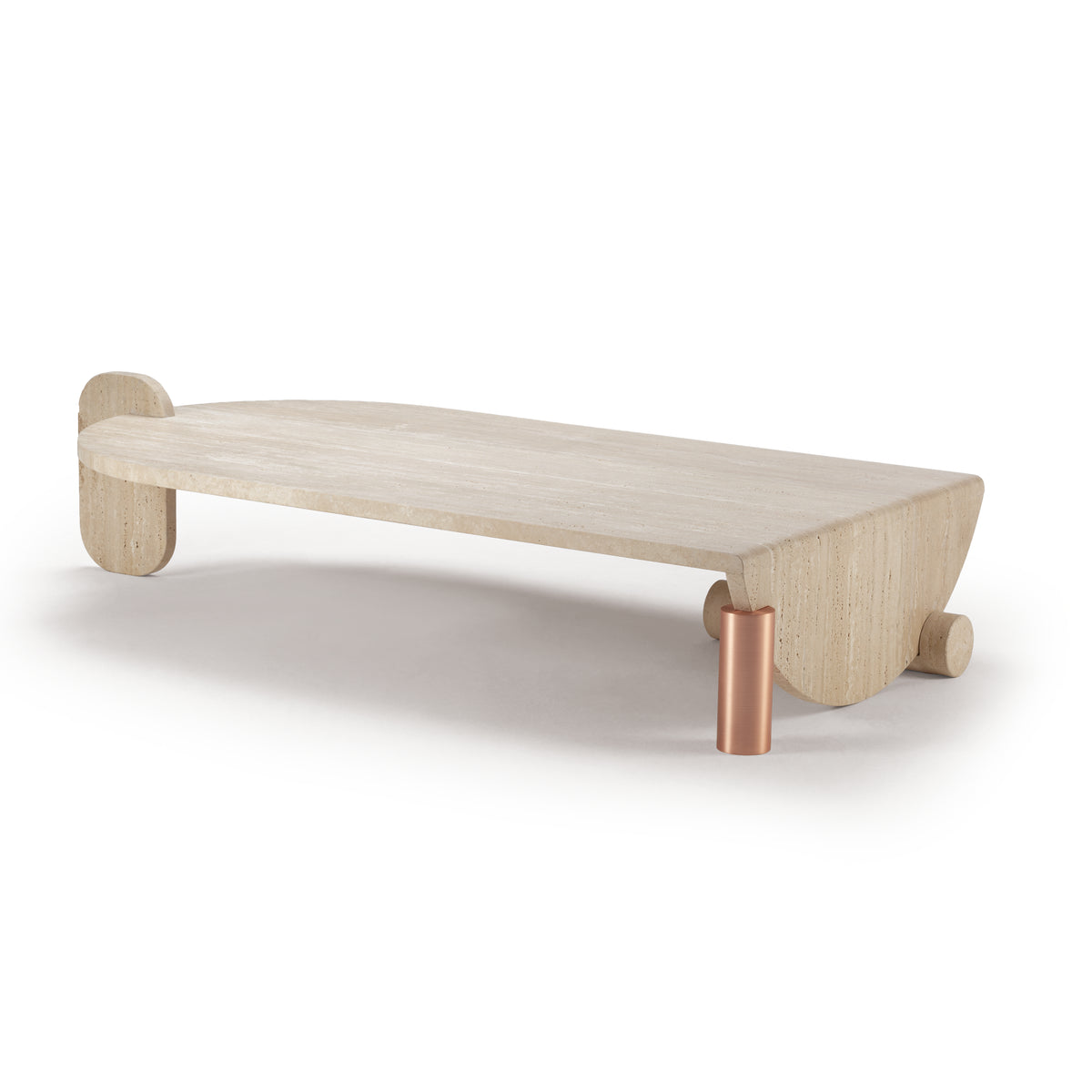 Playing Games Travertine Coffee Table by Maison Burgos