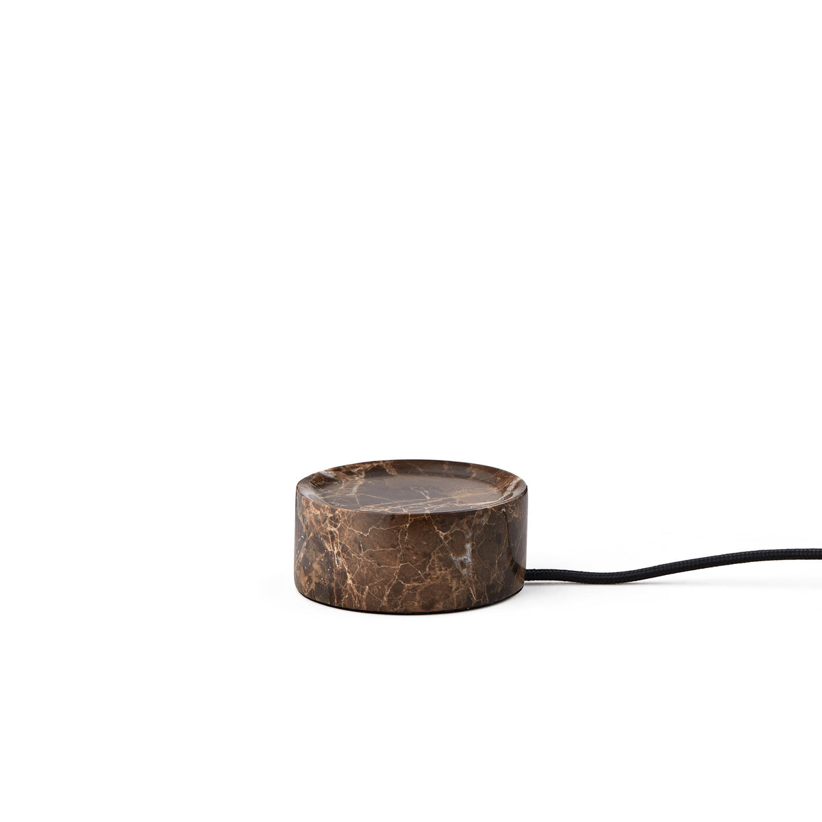 Trip Table Lamp Dark Emperador marble charging base