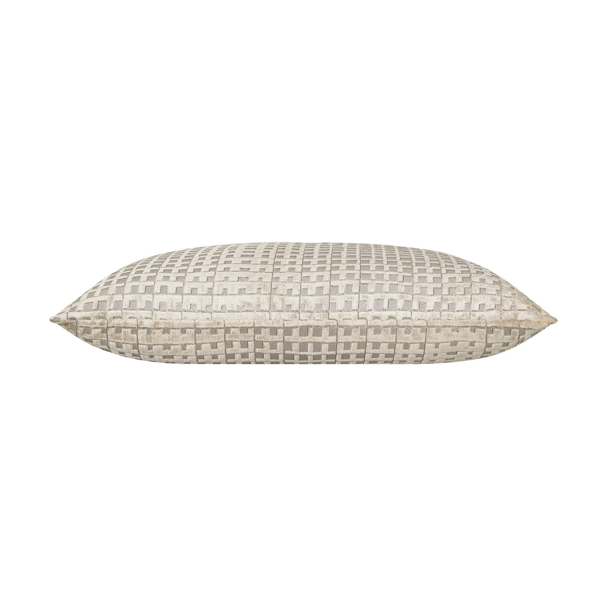 Elly Gold Pillow in Grey, side profile