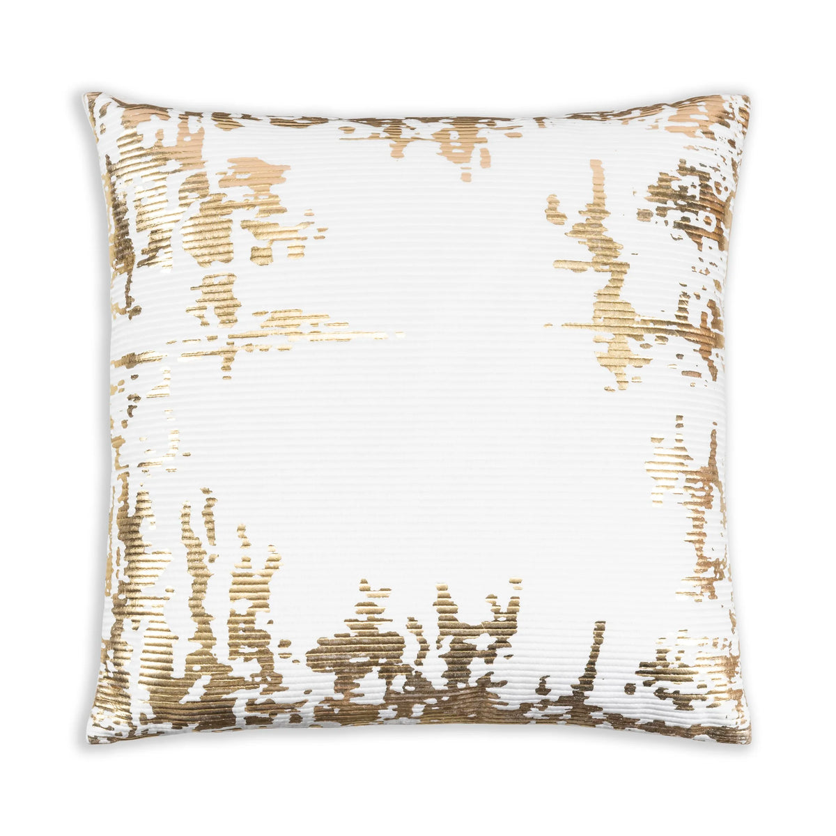 Asra White and Gold Pillow by Maison Burgos