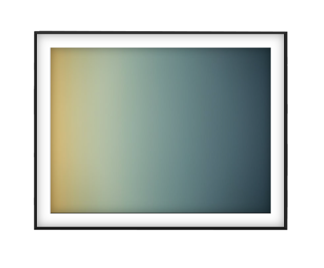 Blue Sunset photographic print in Black frame