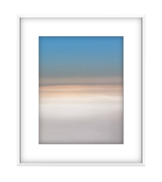 Cappucino photographic print in White frame
