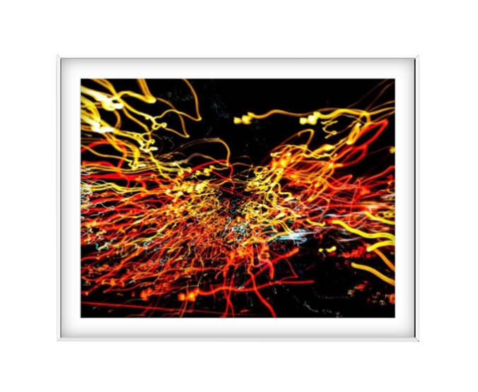 E=Mc2 photographic print in White frame