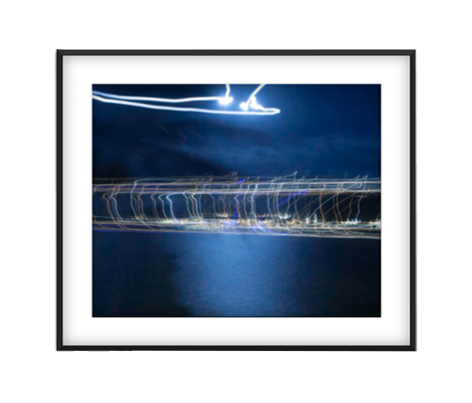 Electric Tartane 1 photographic print in Black frame