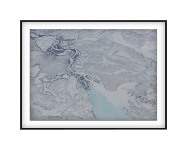 Glacier 1 photographic print in Black frame