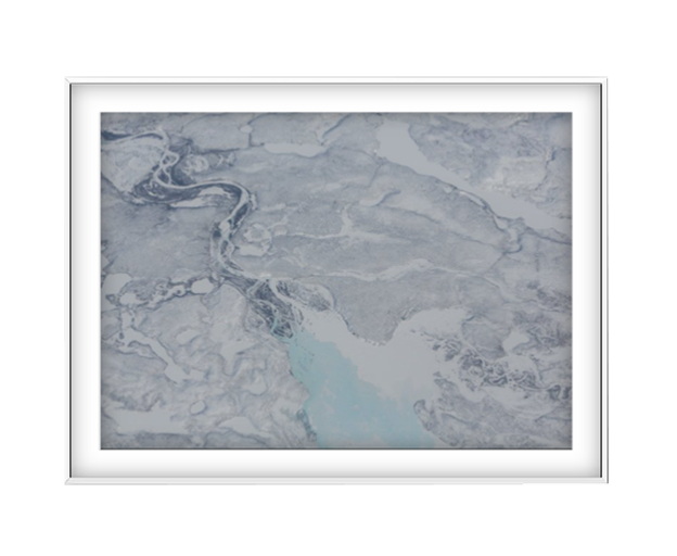 Glacier 1 photographic print in White frame