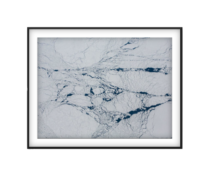 Glacier 2 photographic print in Black frame