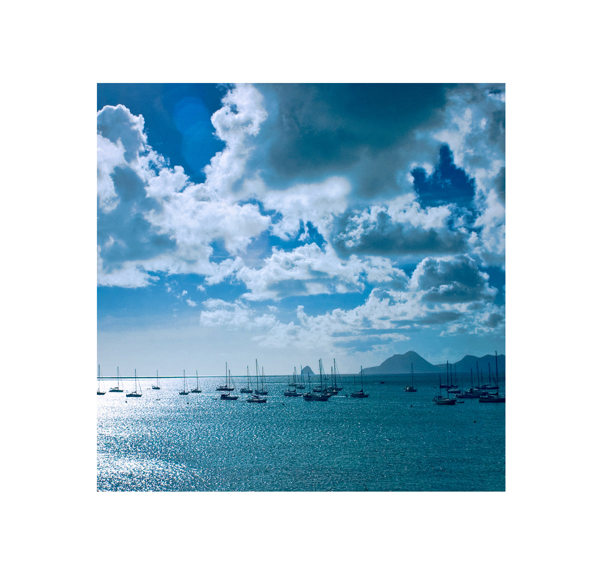 La Baie Bleu photographic print in Acrylic frame
