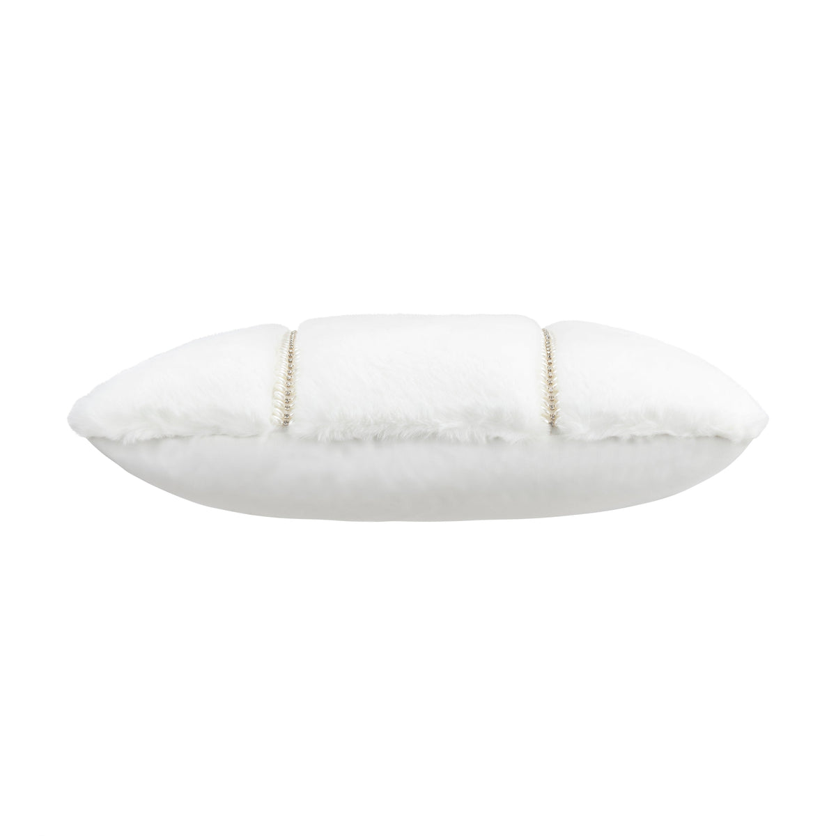 Lux Faux Fur White Pillow - detail