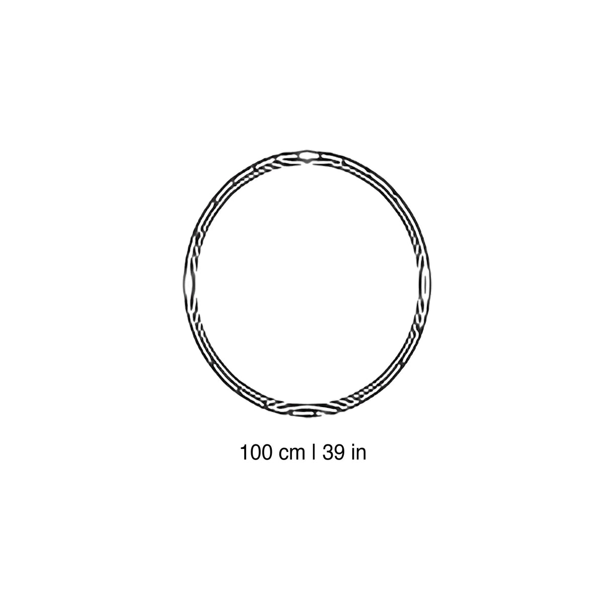 Malibu Ottoman top-view dimension drawing: 100 cm | 39 in diameter