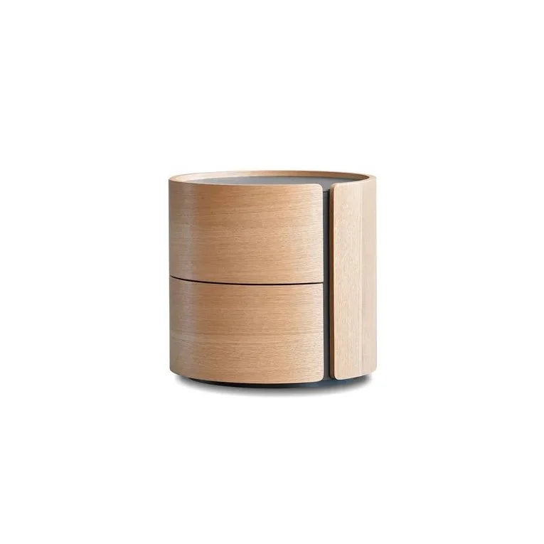Burrow Night Table - Oak & Black stone top by Maison Burgos