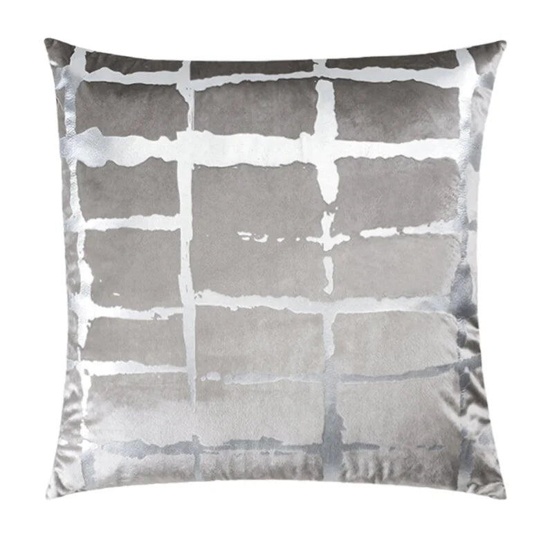 Oslo Black and Gold Pillow in Grey