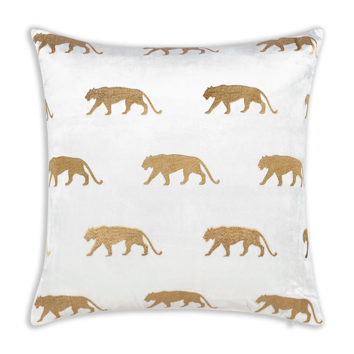 Rica Black Gold Embroidered Pillow by Maison Burgos