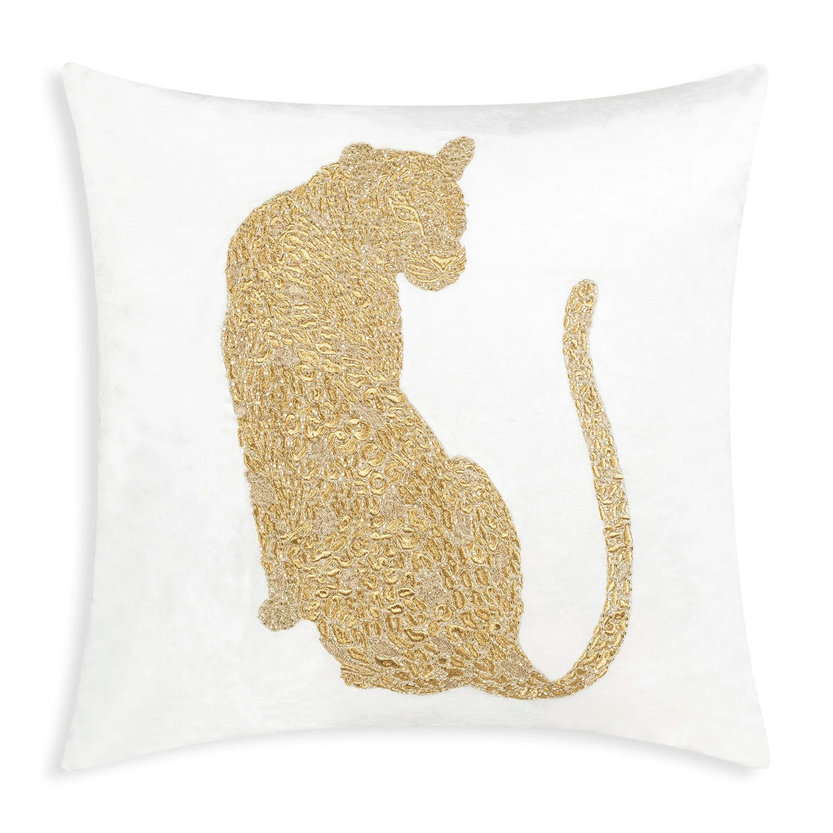 Safara Panther Ivory Gold PIllow by Maison Burgos