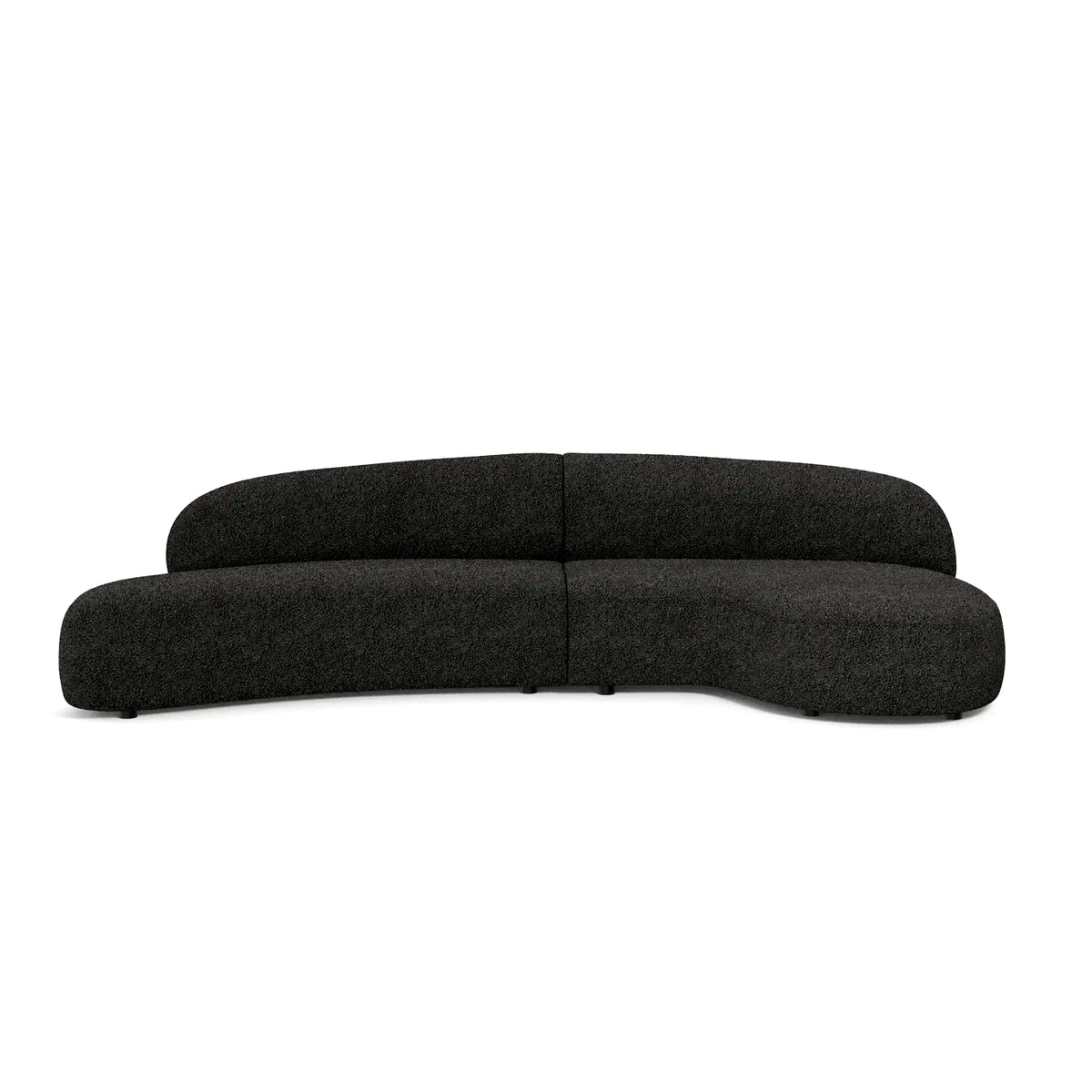 Moritz 2-Piece Sectional - Right-Facing Chaise | Licorice Bouclé by Maison Burgos