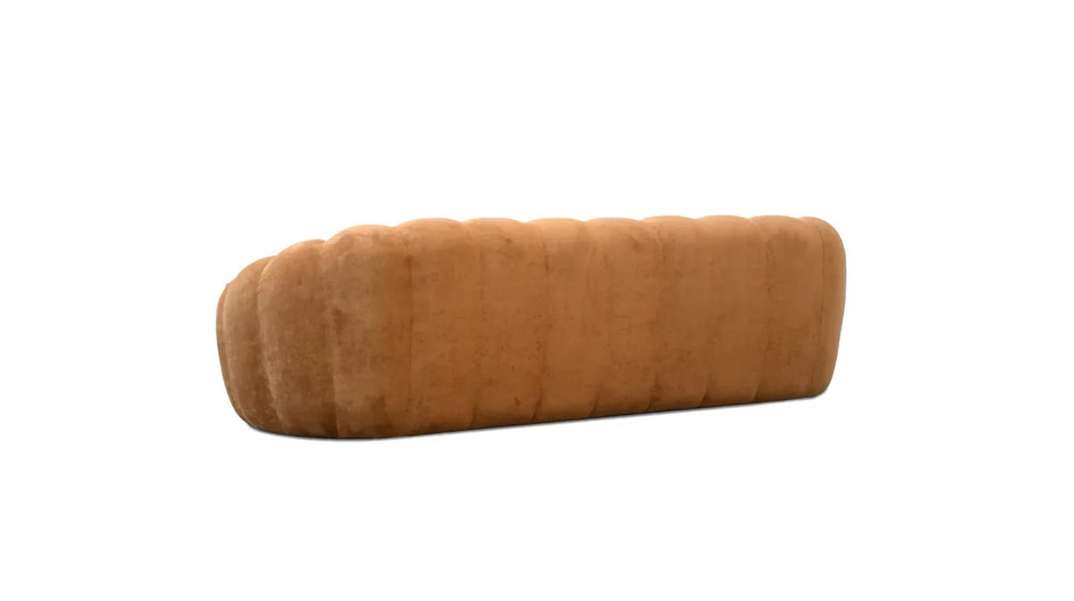 Puffin Sofa in toffee chenille, back view