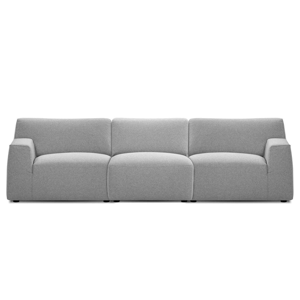 Scoop Sofa in Heather Grey, front view