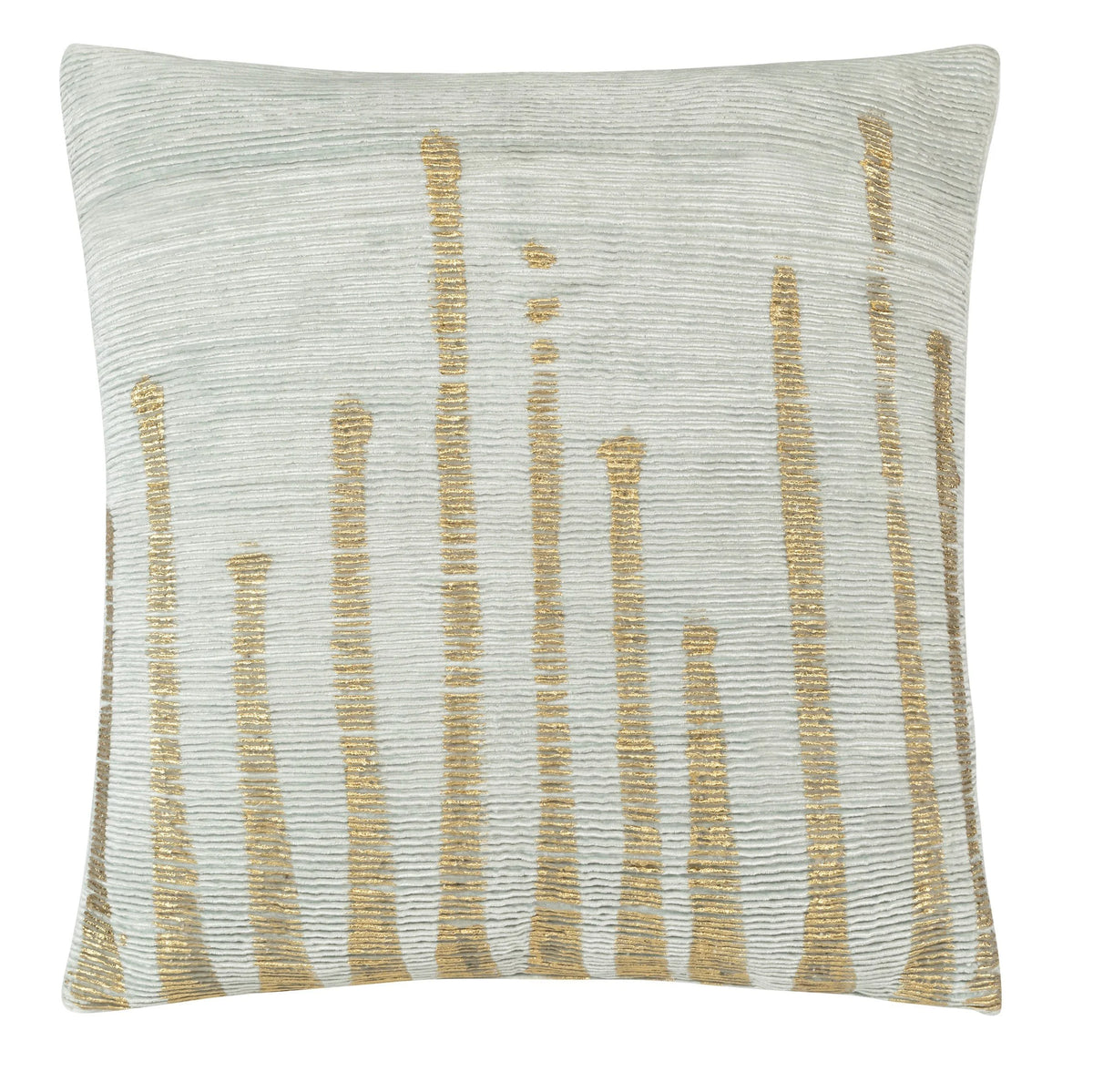 Adele Velvet Pillow — Square, Aqua Gold