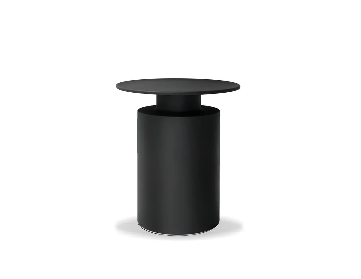 Rook Side Table in Matte Black, front view