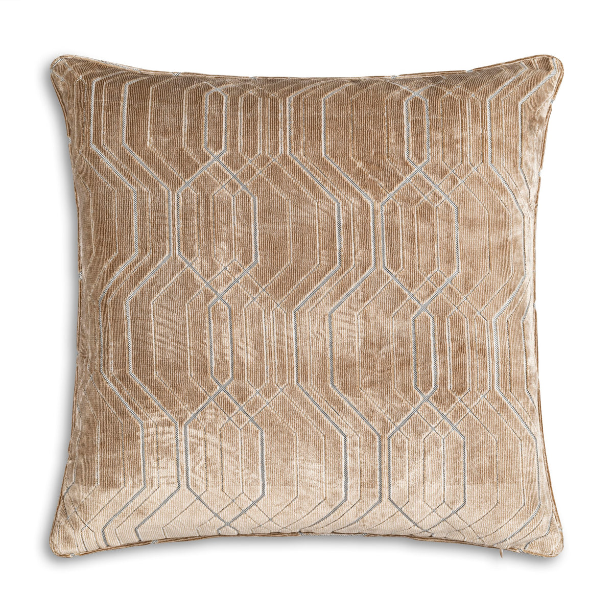 Zira Geometric Beige Pillow by Maison Burgos