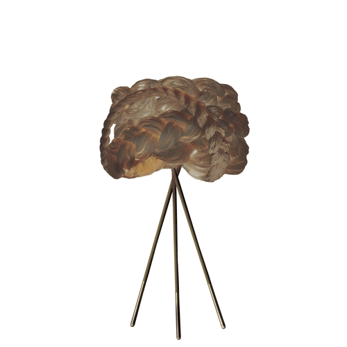 Mammalampa Bride Table Lamp in light brown braided paper on a tripod base