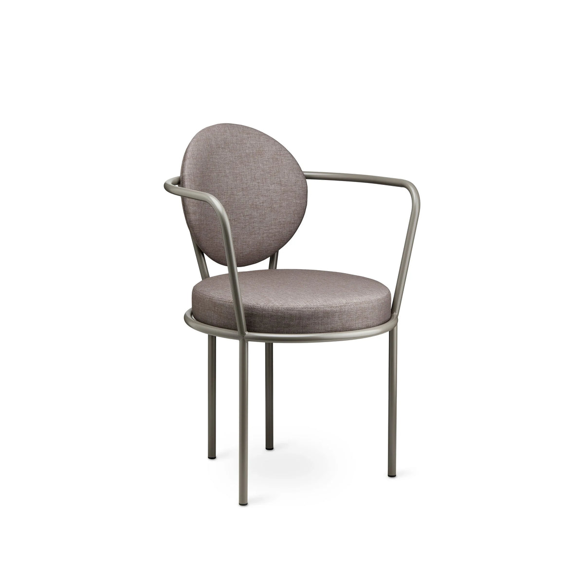 Casablanca Chair - Colored Frame in Dust Fabric with Grey Frame, three-quarter view