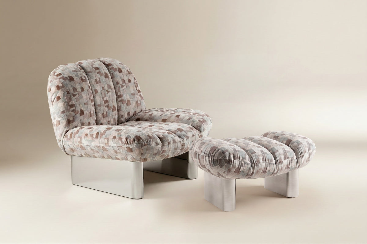 Colin Armchair with the Colin Footstool by Maison Burgos