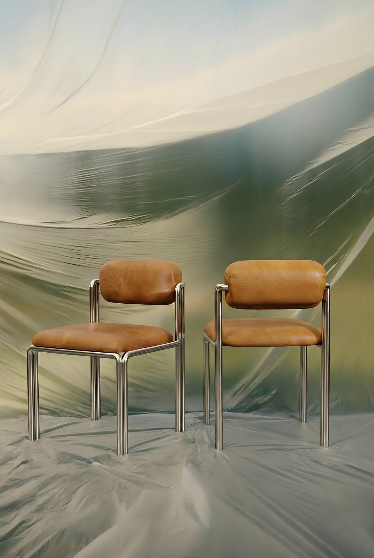 Cubu Chair and Cubu Bar Chair together by Maison Burgos