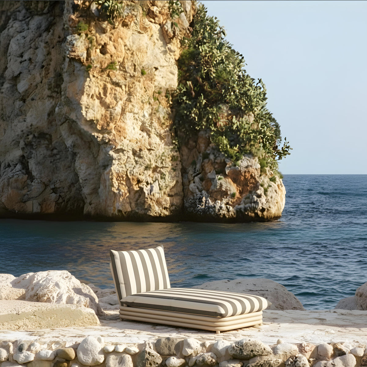 Duna Outdoor Daybed in a garden setting by Maison Burgos