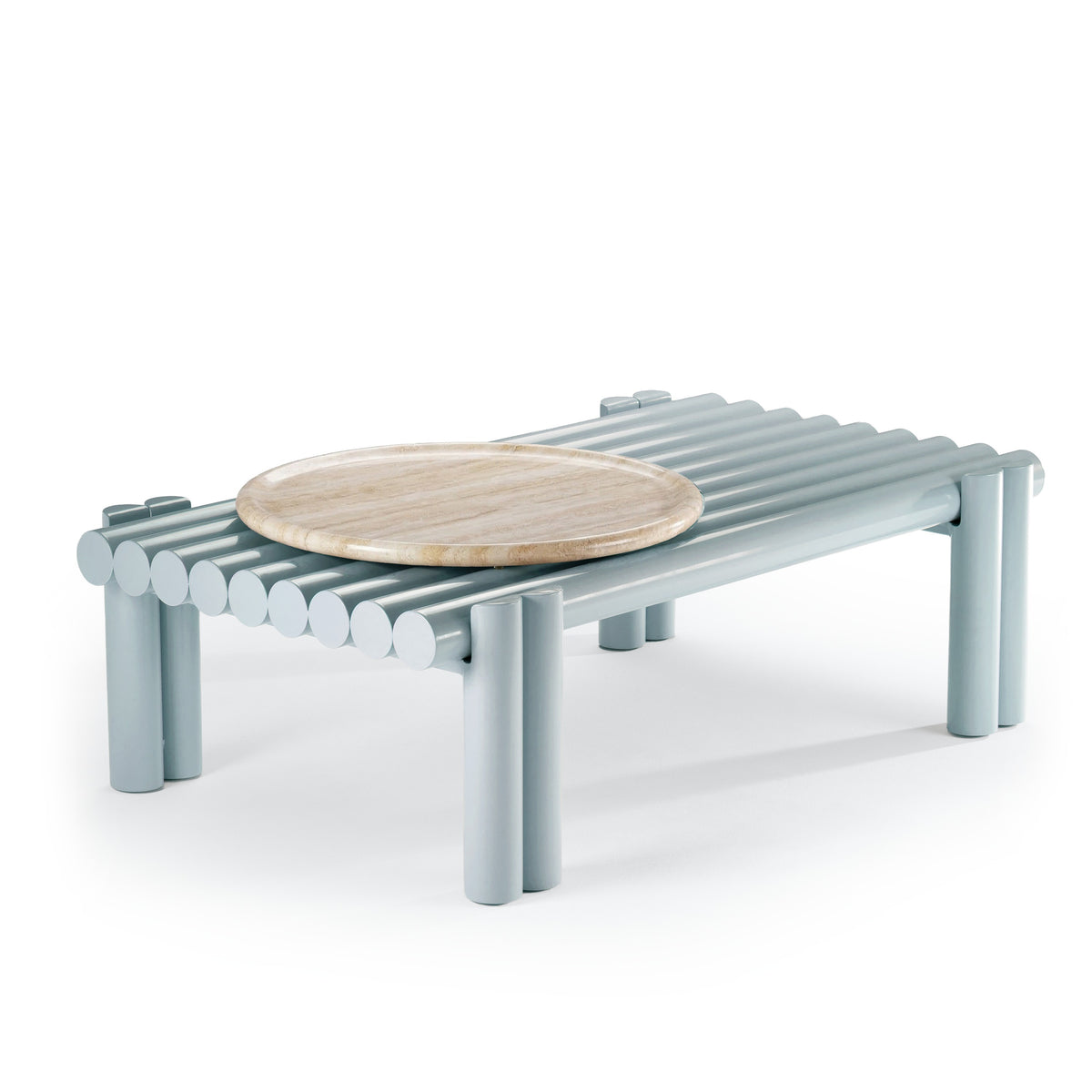 Duna Outdoor Centre Table light blue structure by Maison Burgos