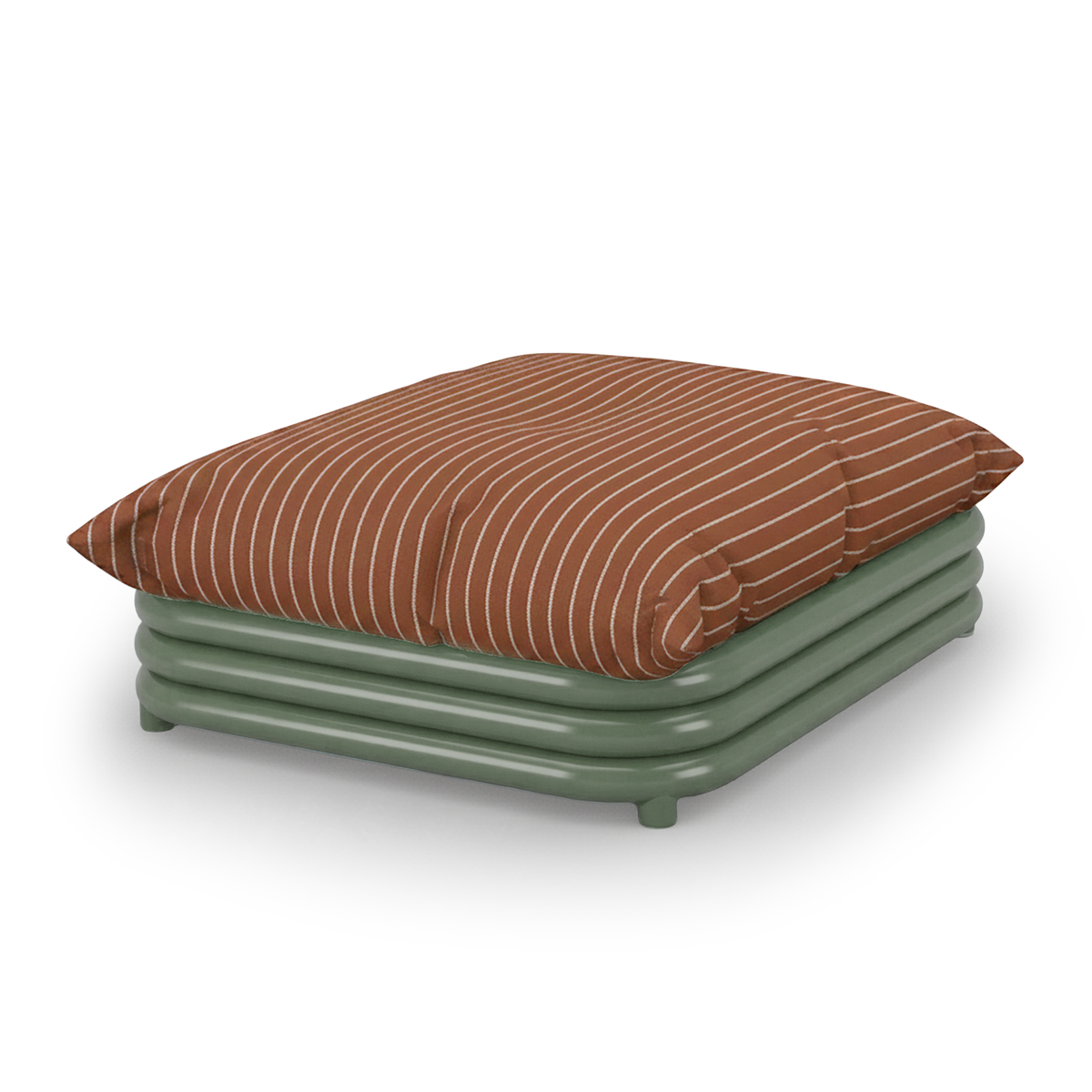 Duna Outdoor Pouf angled view by Maison Burgos