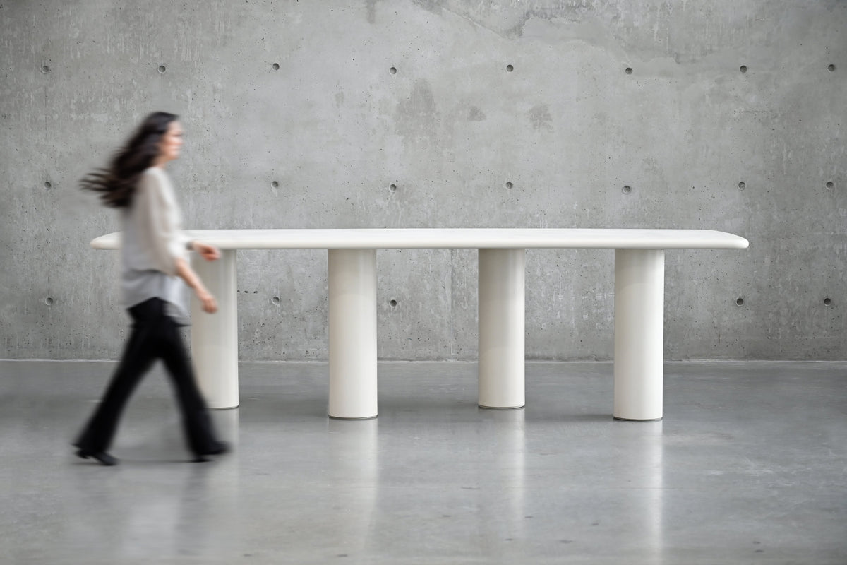 Elephant Dining Table Rectangular in Ivory Tusk in an interior by Maison Burgos