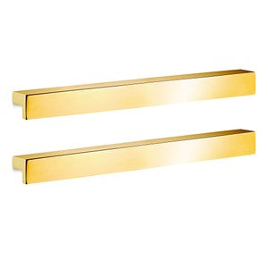 Get a Grip 2 cabinet handles in polished brass, pair by Maison Burgos