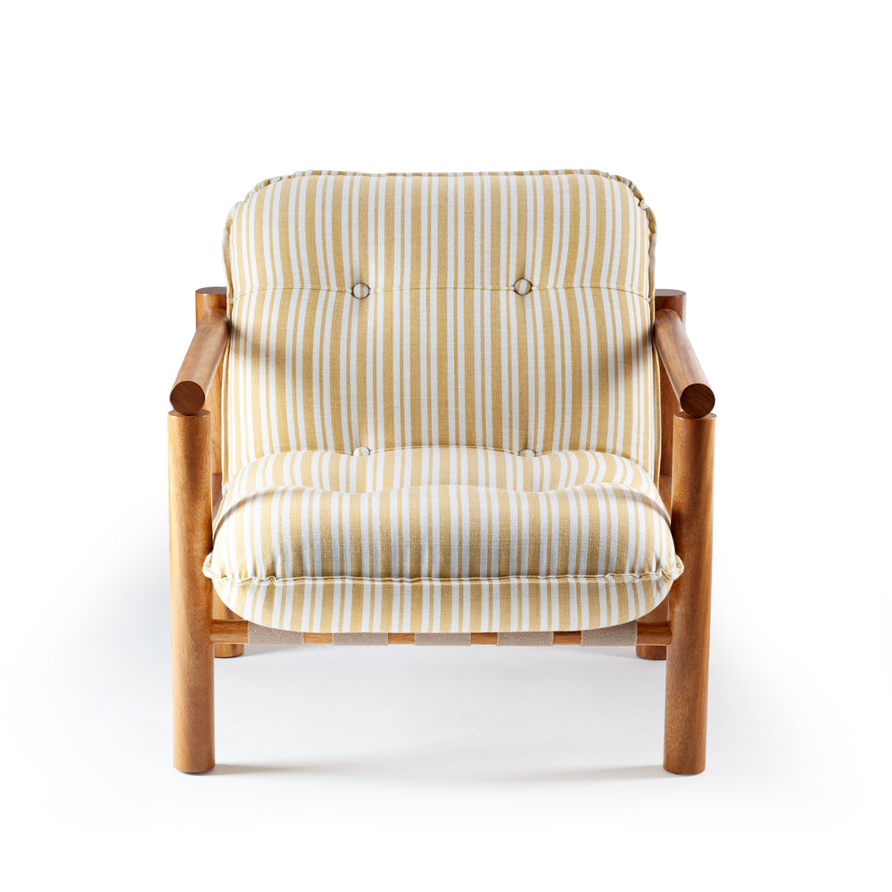 James Armchair - Outdoor in Stripes, front view