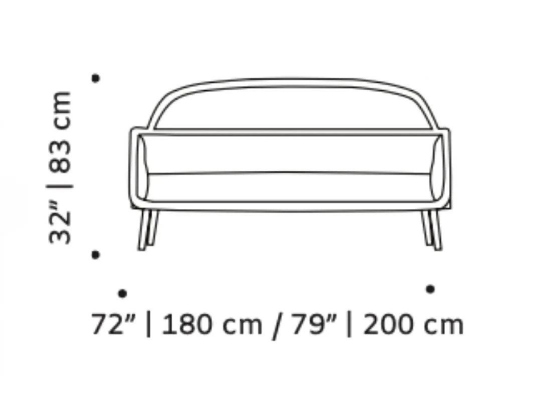Luc Sofa Small, front view