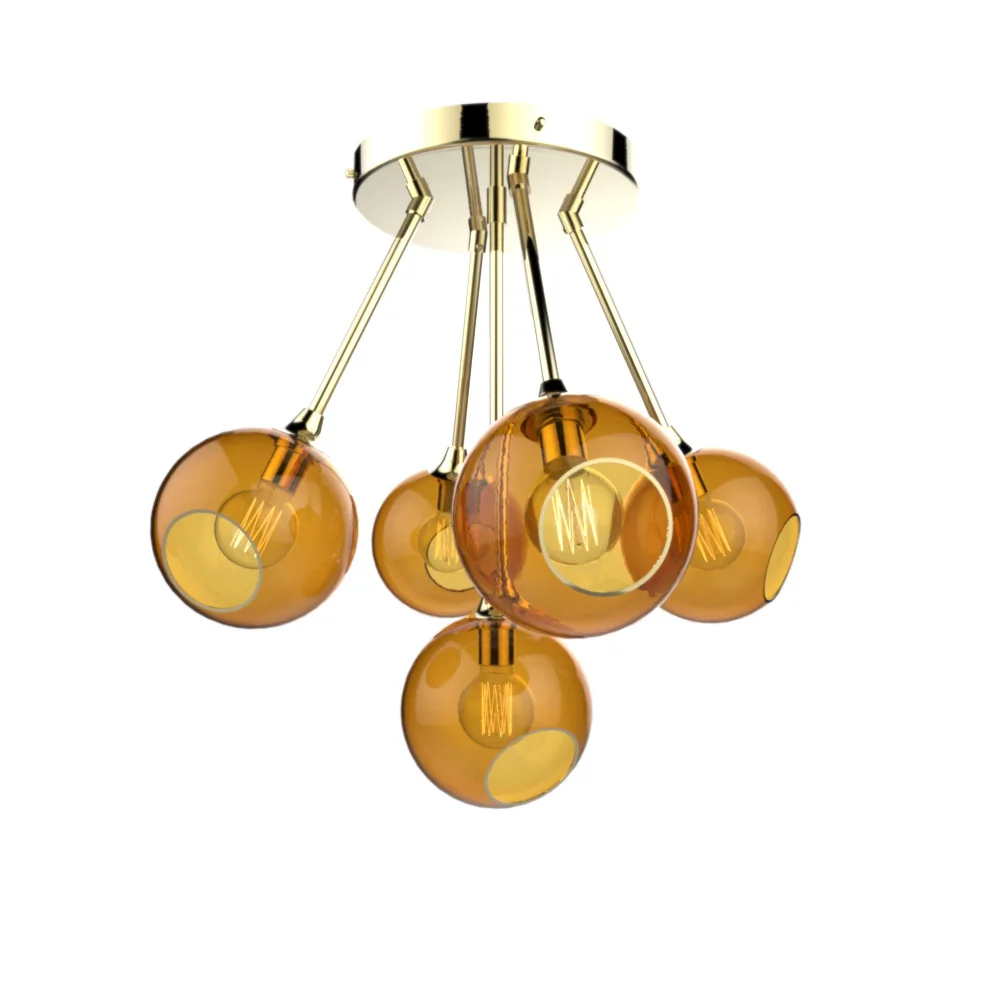 Ballroom Molecule Gold - Amber Chandelier by Maison Burgos