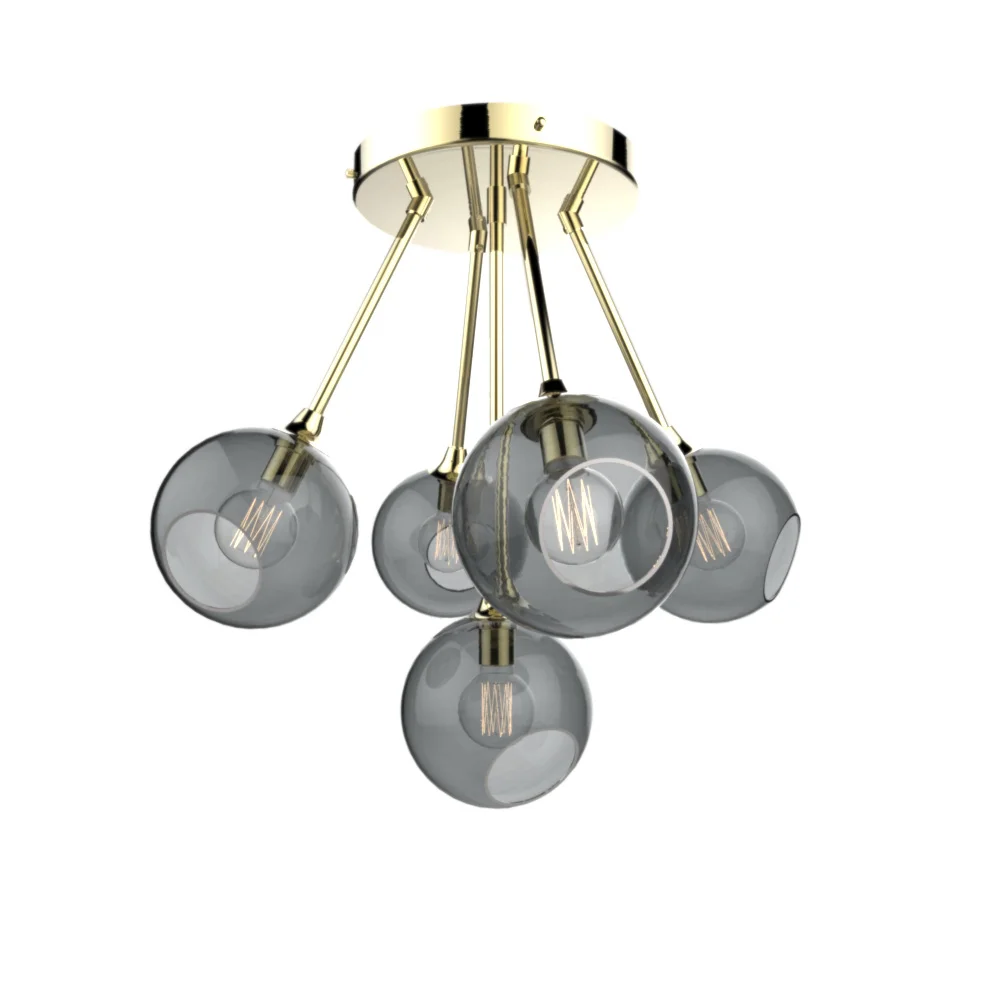 Ballroom Molecule Gold - Smoke Chandelier by Maison Burgos