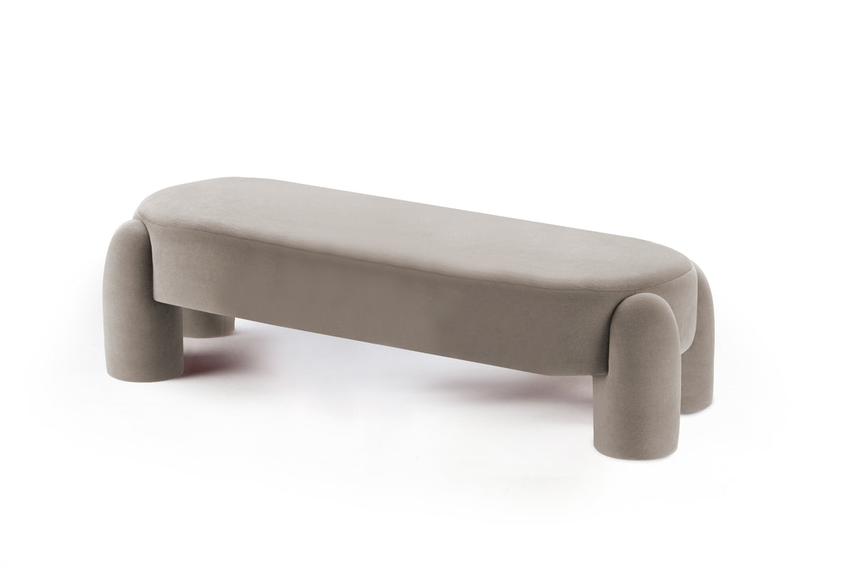 Marlon Daybed - 01 in mohair velvet, angled view, by Maison Burgos