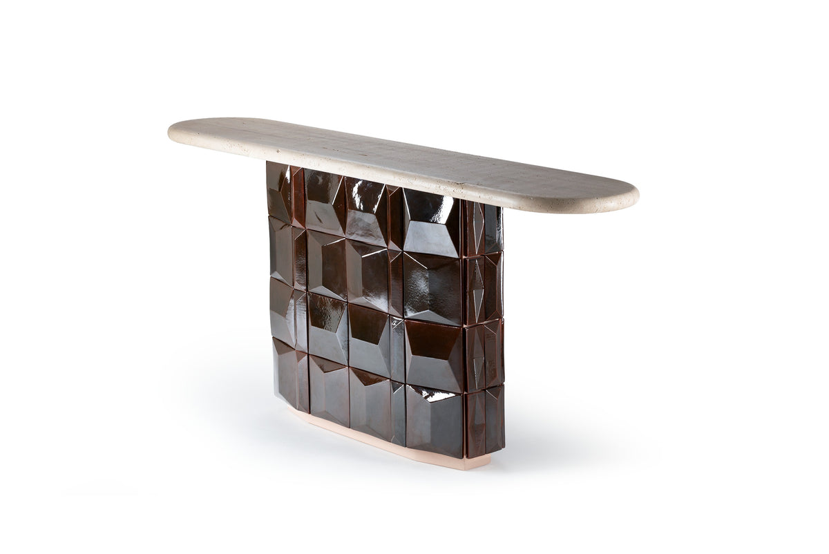 Milano Console on white background by Maison Burgos