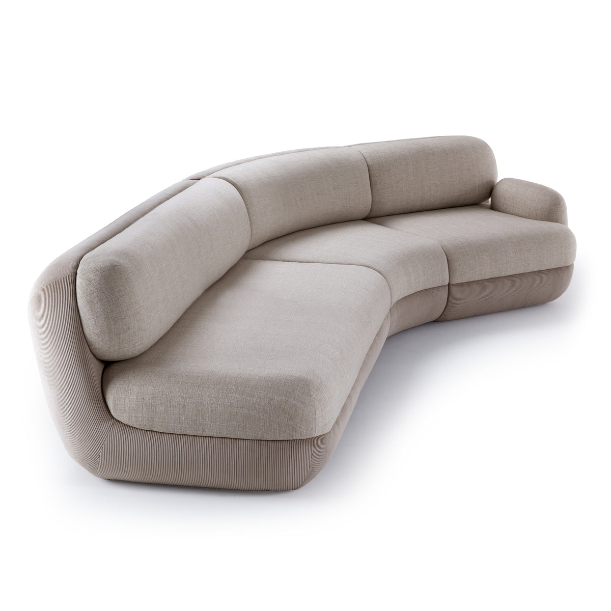 Mood Sectional Curved Sofa 3 Piece angle view by Maison Burgos