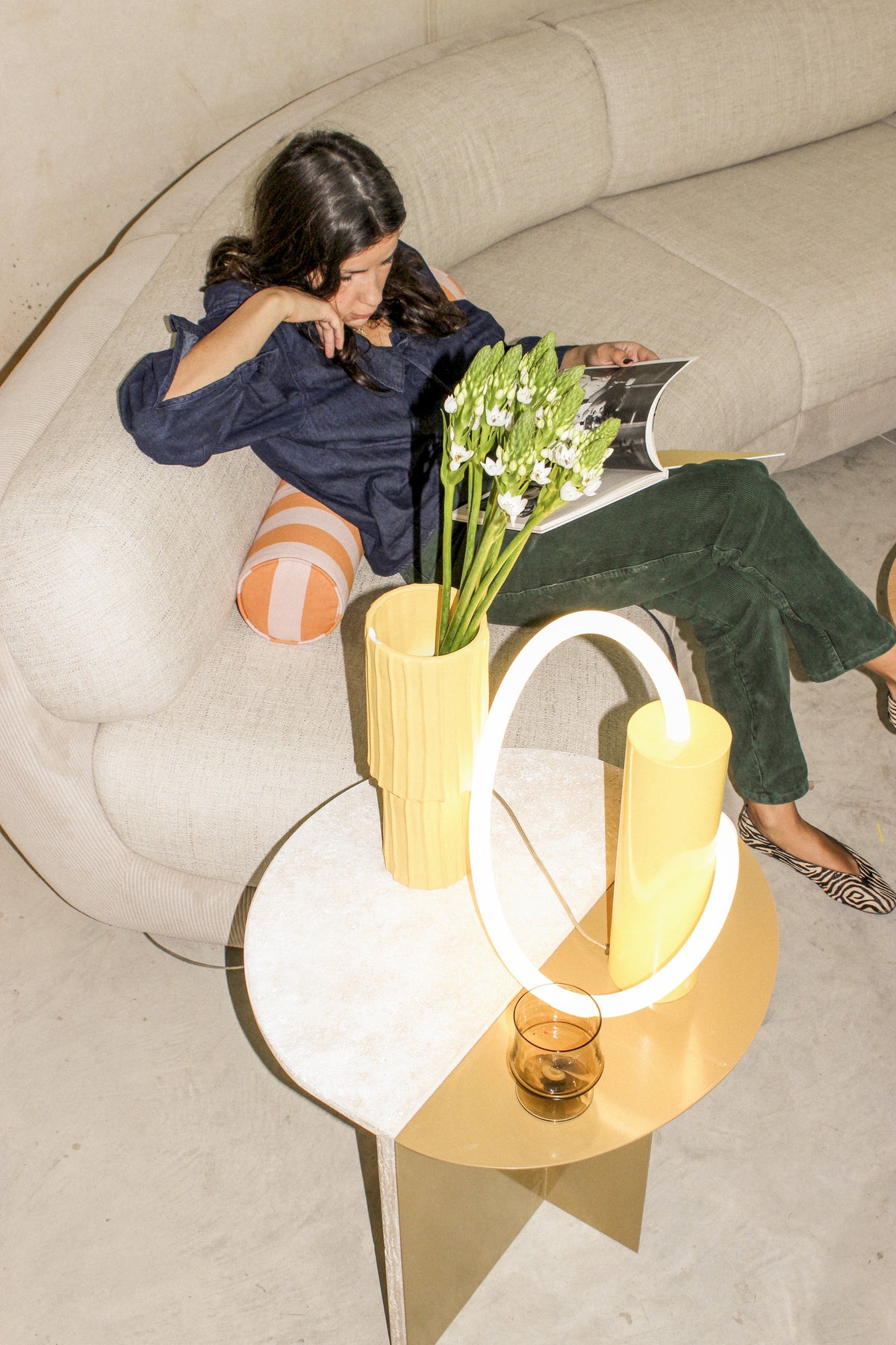 Mood sectional seating styled in a living room by Maison Burgos
