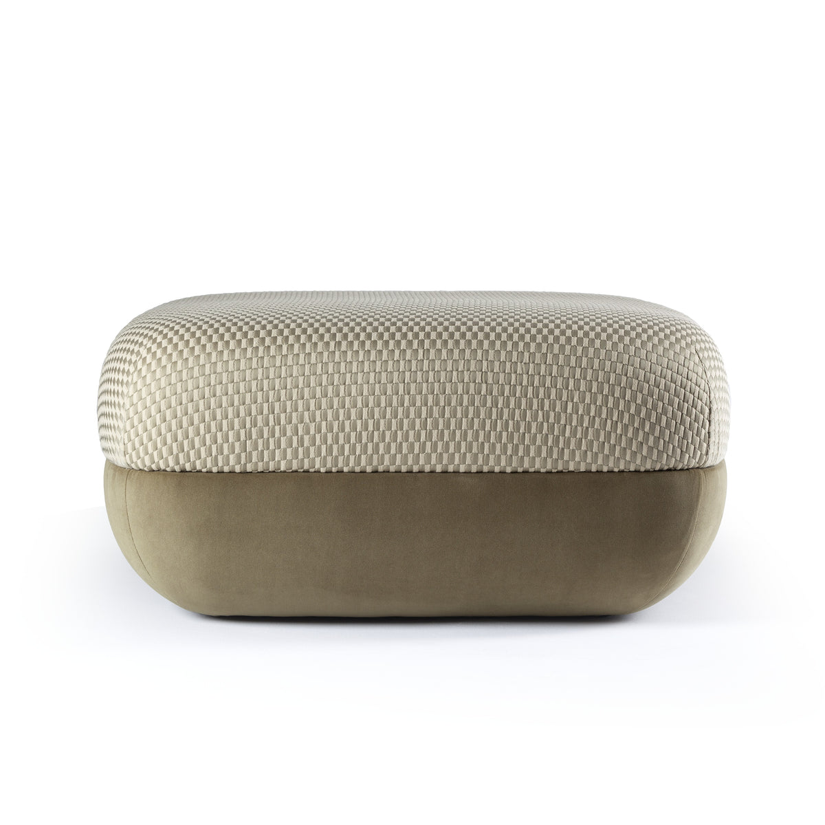 Mood Square Pouf side view by Maison Burgos