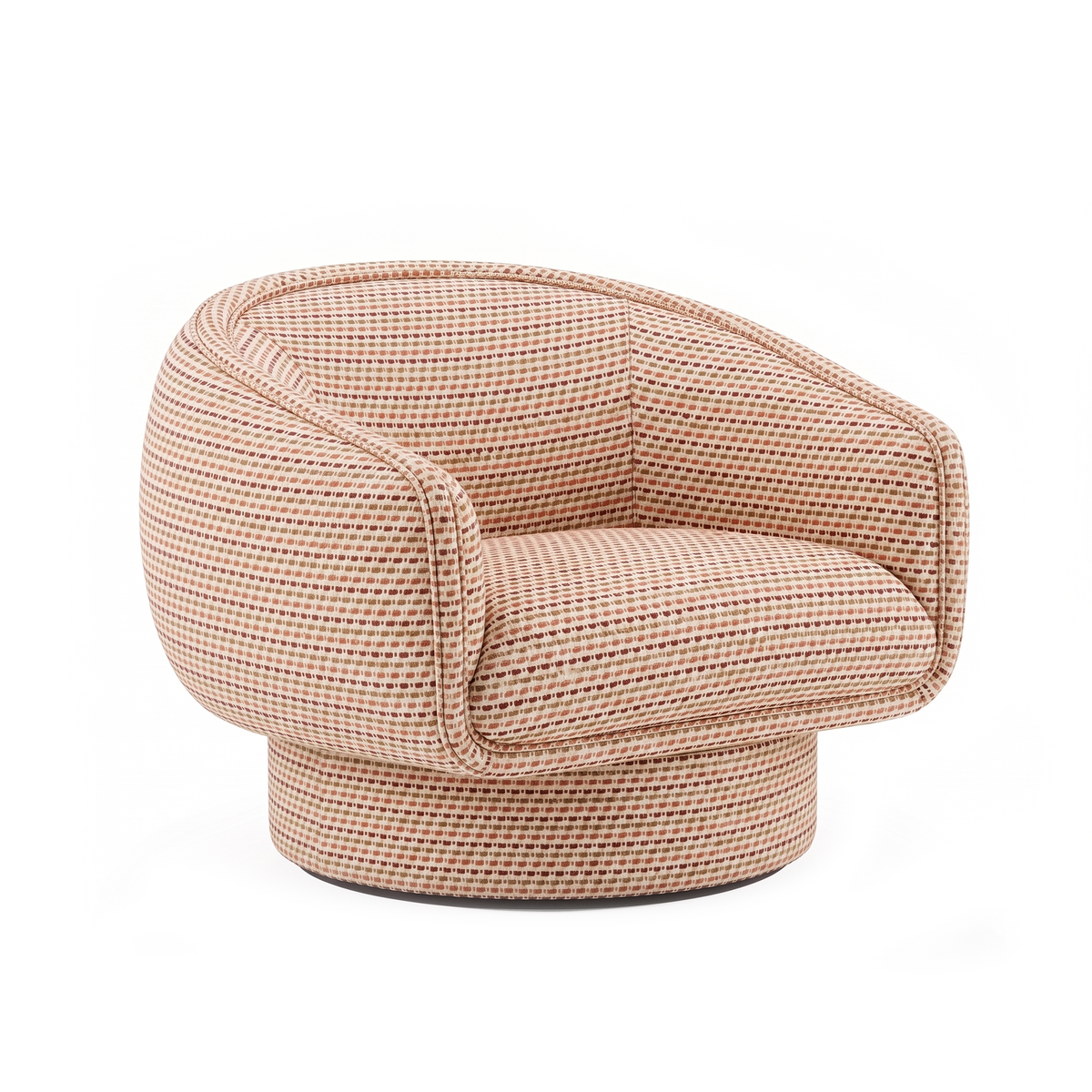 Moon Swivel Armchair Eco Laser Bonfire side view by Maison Burgos
