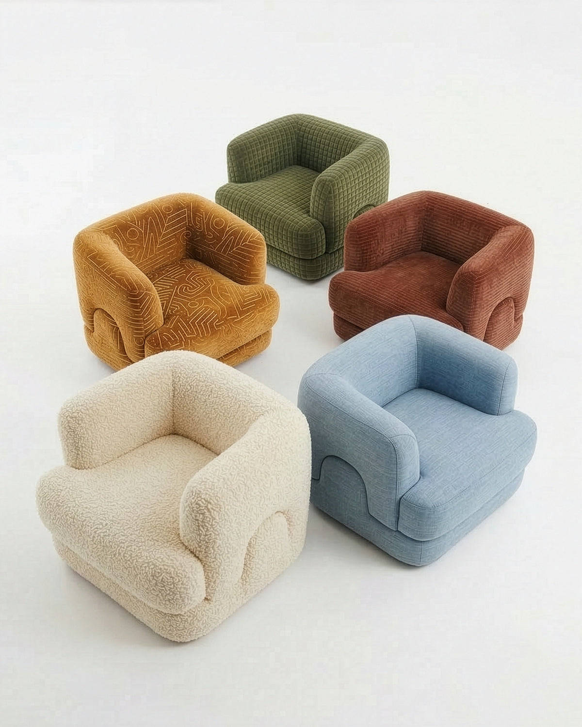 Mosaico Armchair colourways group by Maison Burgos