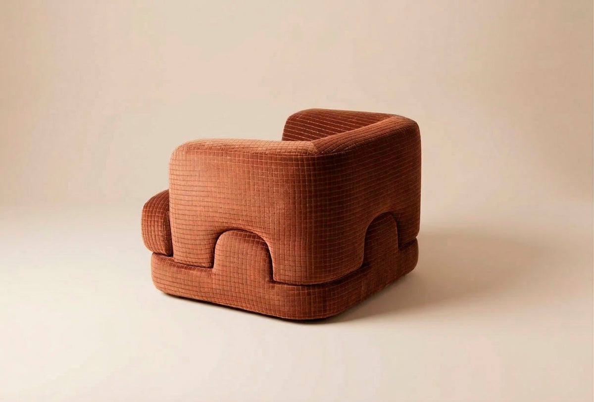 Mosaico Armchair rust back by Maison Burgos