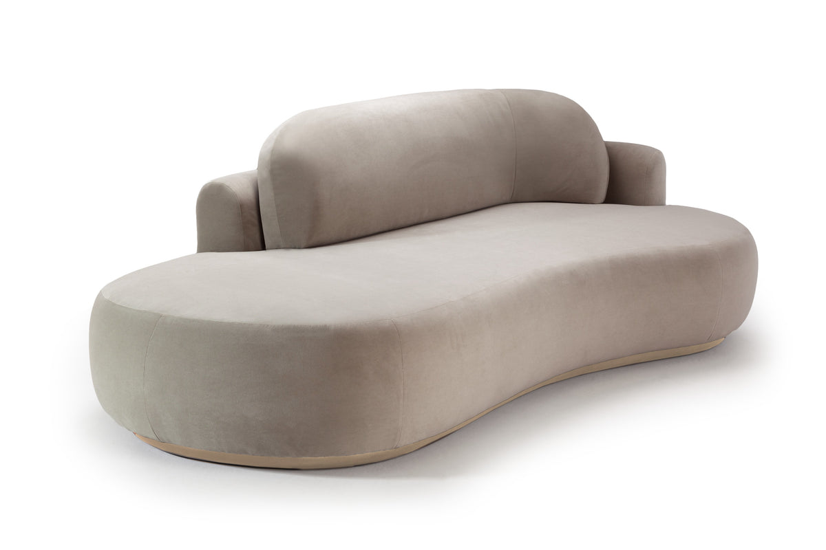 Naked Curved Sofa Single side view by Maison Burgos